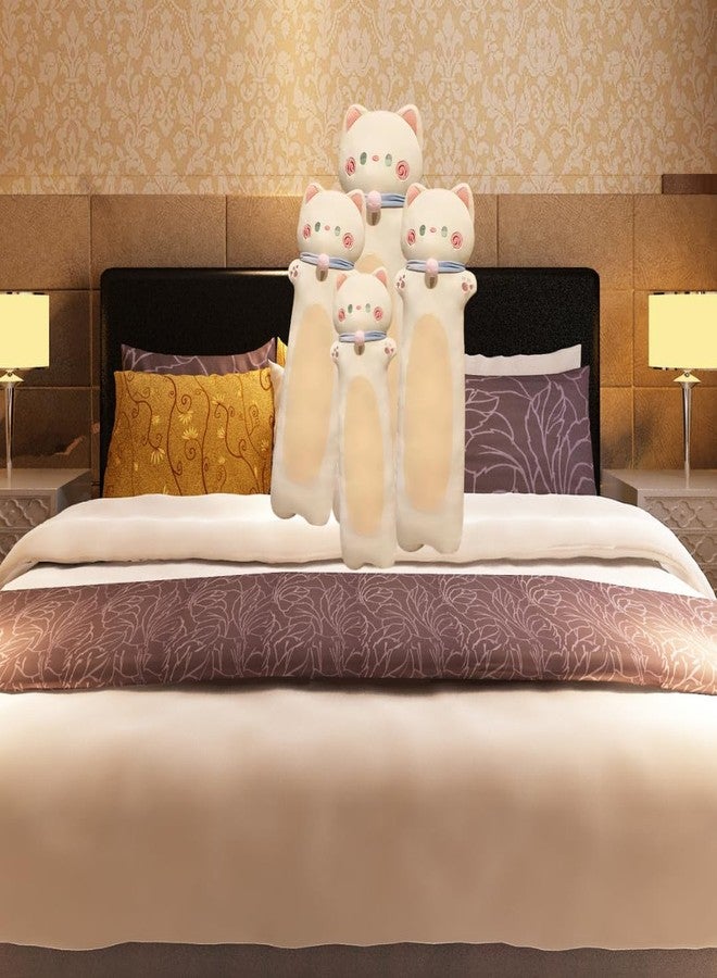 TechMax Solution White Neck Ball Long CAT Plush Pillow - Image 5